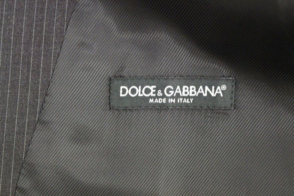 Dolce &amp; Gabbana Elegant gråstribet kjolevest