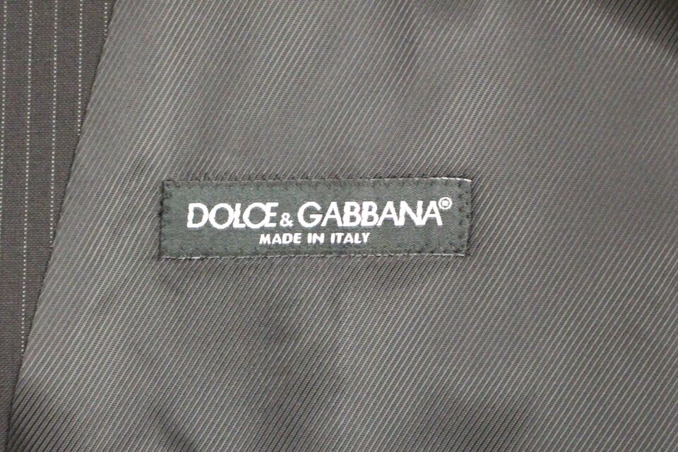 Dolce &amp; Gabbana Elegant sortstribet uldkjolevest