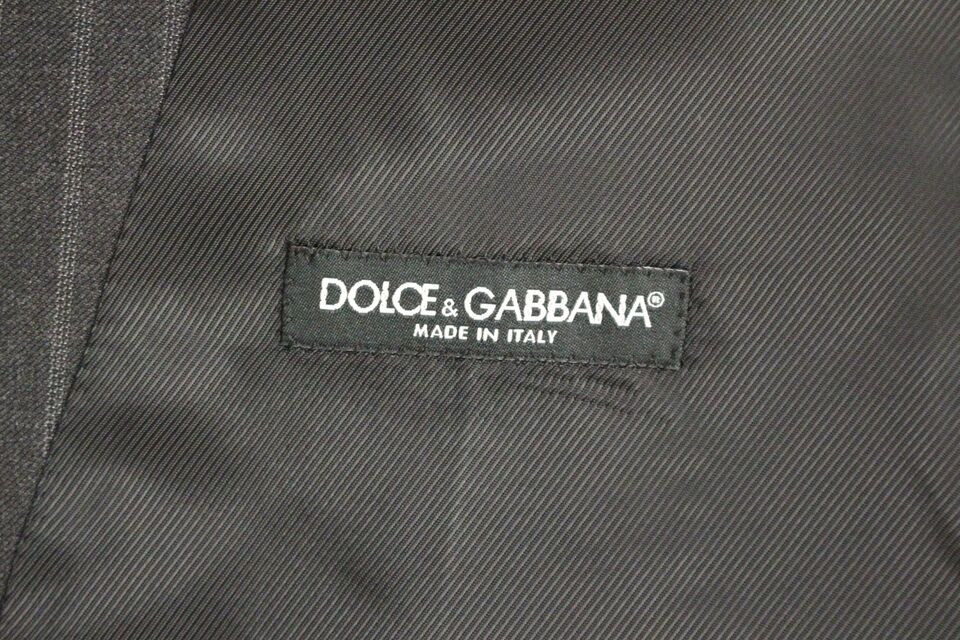 Dolce &amp; Gabbana Elegant gråstribet uldkjolevest