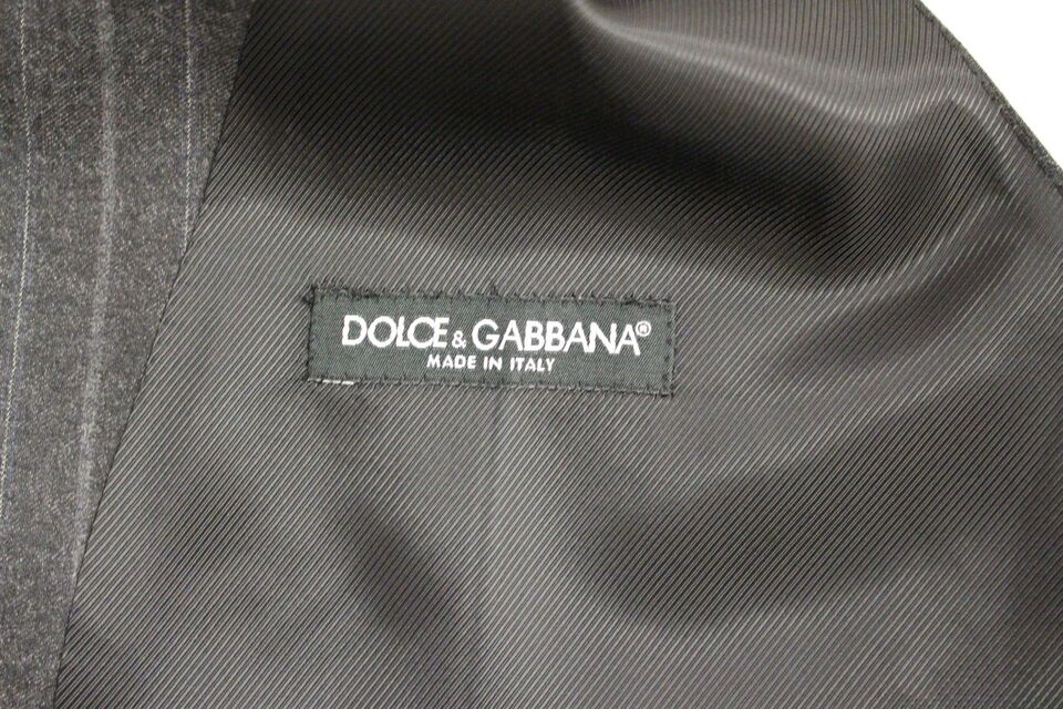 Dolce &amp; Gabbana Elegant gråstribet kjolevest