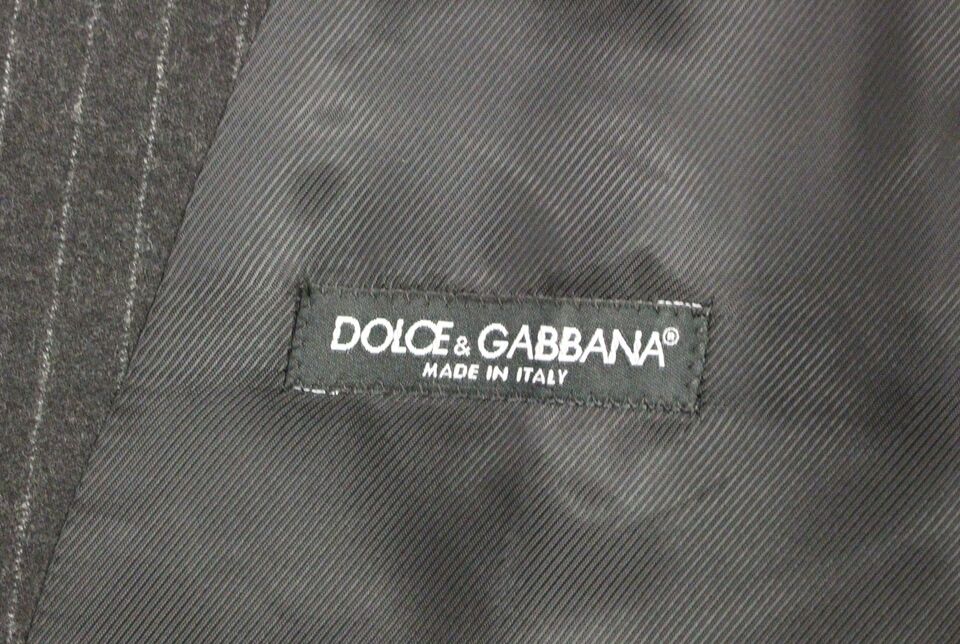 Dolce &amp; Gabbana Elegant gråstribet uldkjolevest