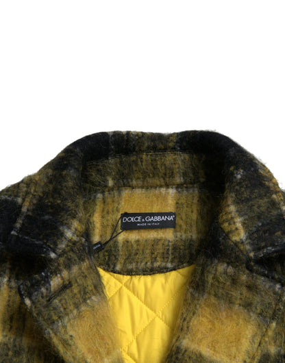 Dolce &amp; Gabbana Chic Ternet Lang Frakke i Solskinsgult