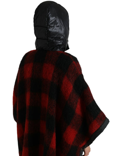 Dolce &amp; Gabbana Elegant Buffalo Ternet Poncho Jakke
