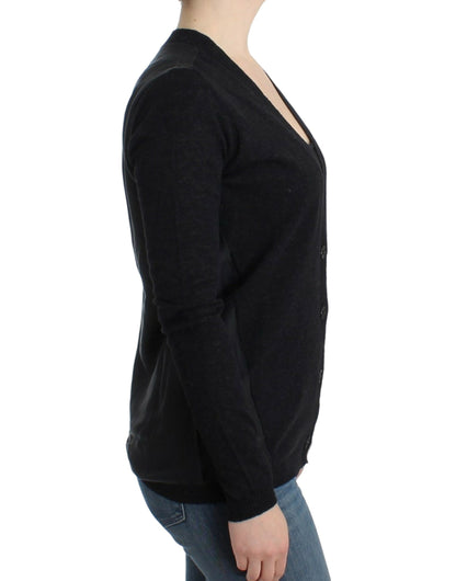 Costume National Elegant Let Cardigan Med Dyb V-hals