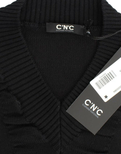Costume National Elegant V-hals Letvægts Sweater