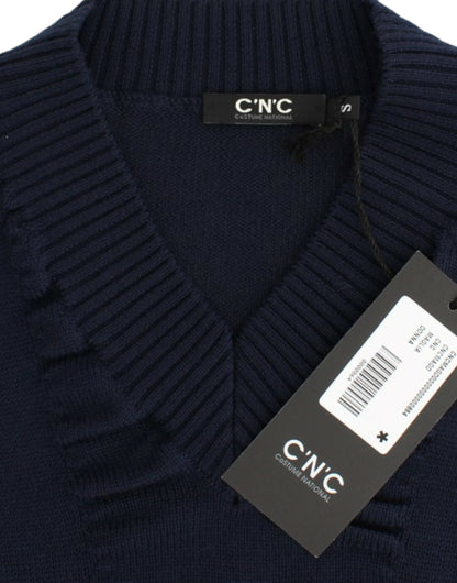 Costume National Elegant V-hals Letvægts Sweater