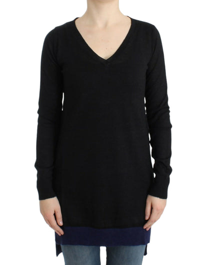 Costume National Elegant V-hals Letvægts Sweater