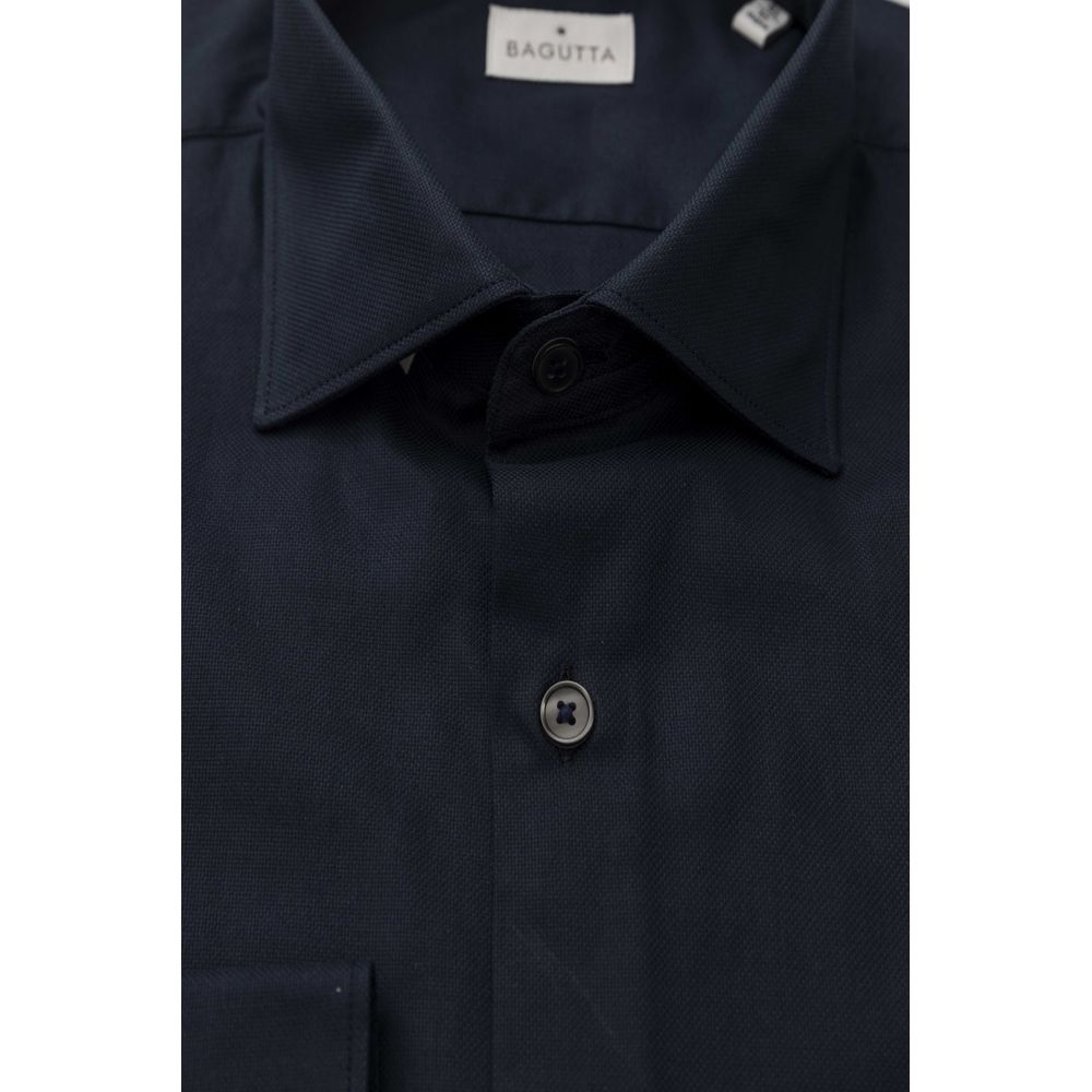 Bagutta Blue Cotton Men's Shirt