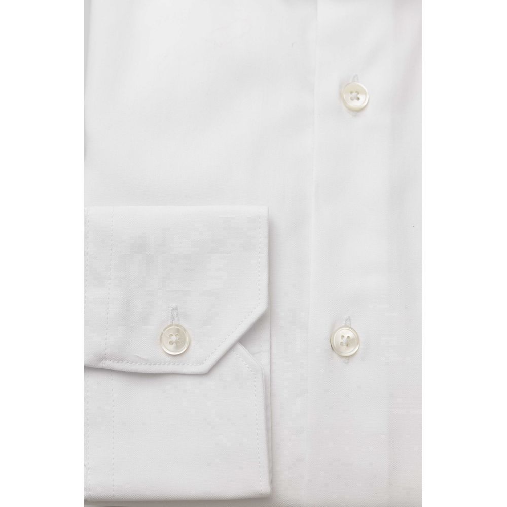 Bagutta White Cotton Men Shirt