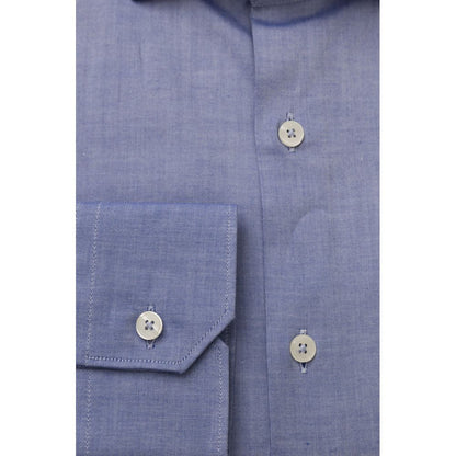 Bagutta Light Blue Cotton Men Shirt