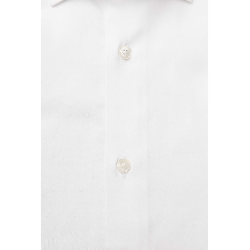 Bagutta White Cotton Men's Shirt