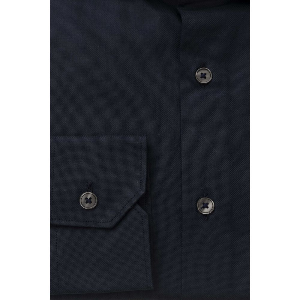 Bagutta Blue Cotton Men's Shirt