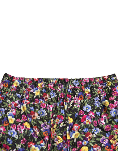 Dolce &amp; Gabbana Vibrerende højtaljede blomstershorts