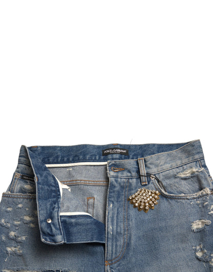 Dolce &amp; Gabbana højtaljede bermudashorts med udsmykning