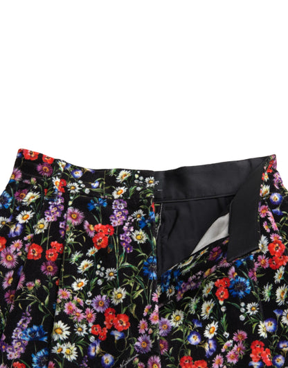 Dolce &amp; Gabbana Chic Blomsterprintede Hotpants Shorts med Høj Talje
