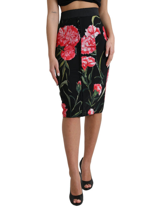 Dolce &amp; Gabbana Blomsterprintet Højtaljet Blyantnederdel