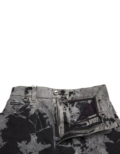 Dolce &amp; Gabbana Chic højtaljet mini-denimnederdel med blondekant