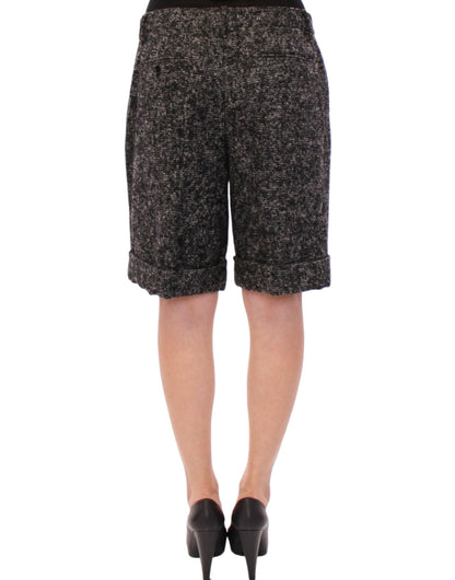 Dolce &amp; Gabbana Elegante Grå Shorts i Alpaca-blanding