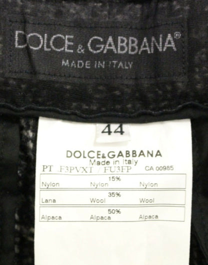 Dolce &amp; Gabbana Elegante Grå Shorts i Alpaca-blanding
