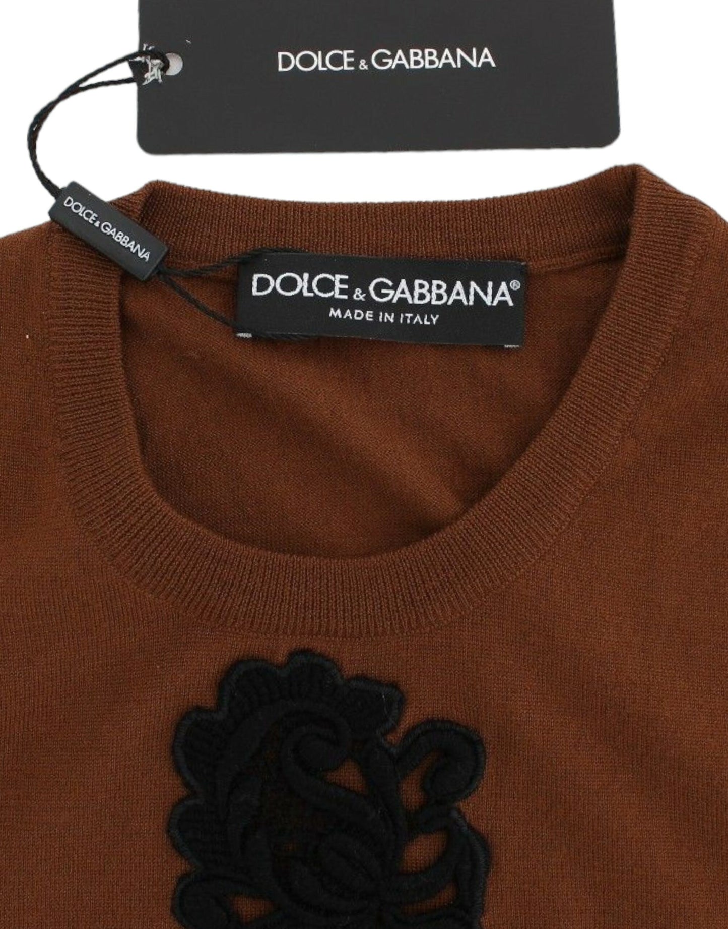 Dolce &amp; Gabbana Tidløs uld- og blonde ærmeløs vest