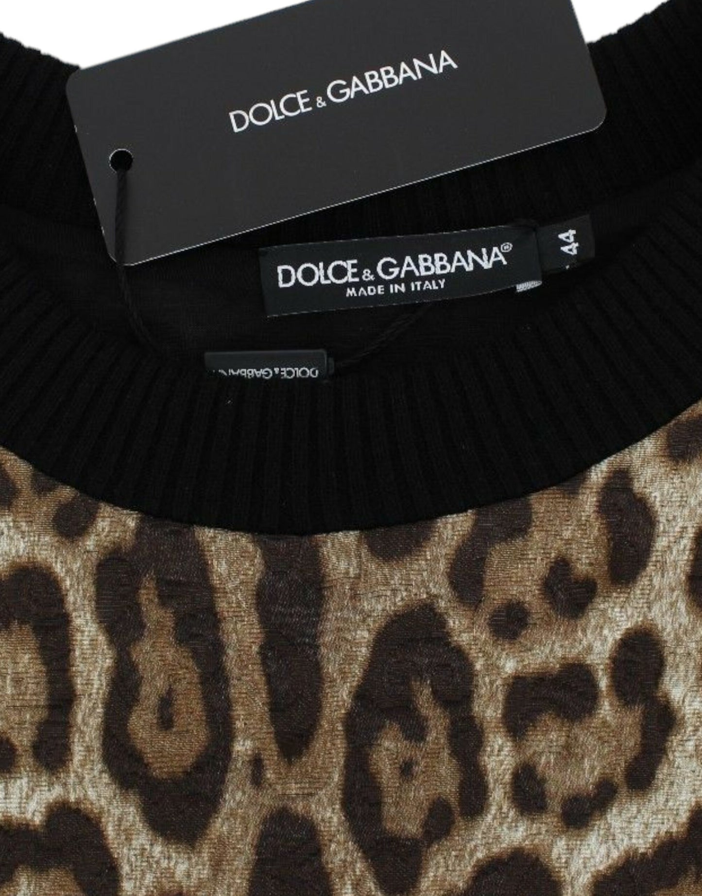 Dolce &amp; Gabbana Elegant leopardprint kort sweater top