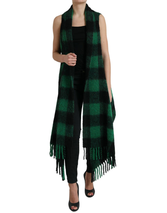 Dolce &amp; Gabbana Elegant Ternet Poncho Jakke