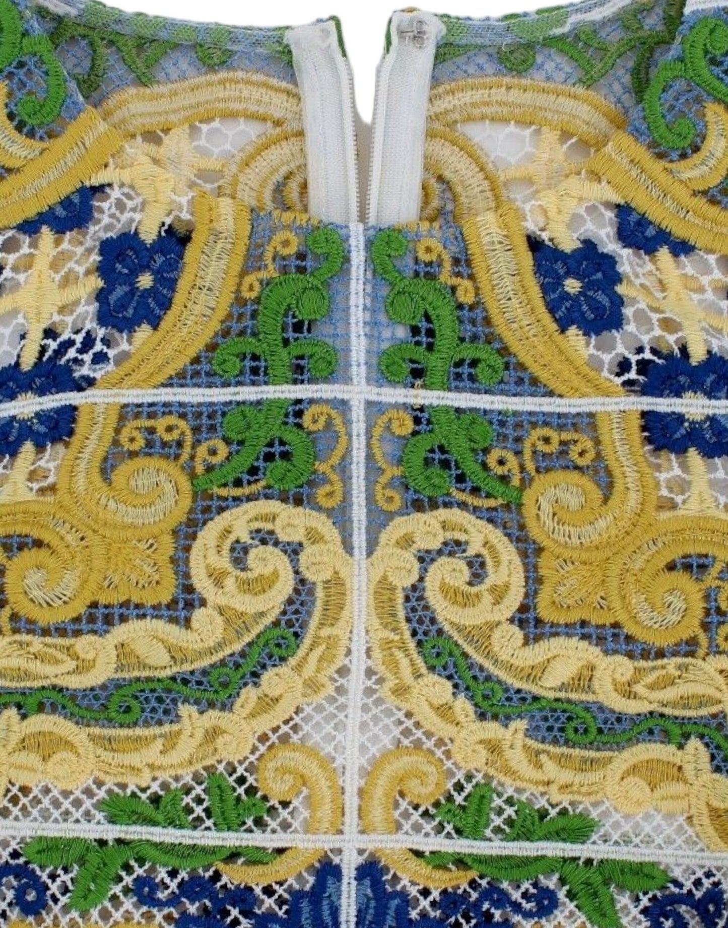 Dolce &amp; Gabbana Majolica Broderet Ærmeløs Elegance