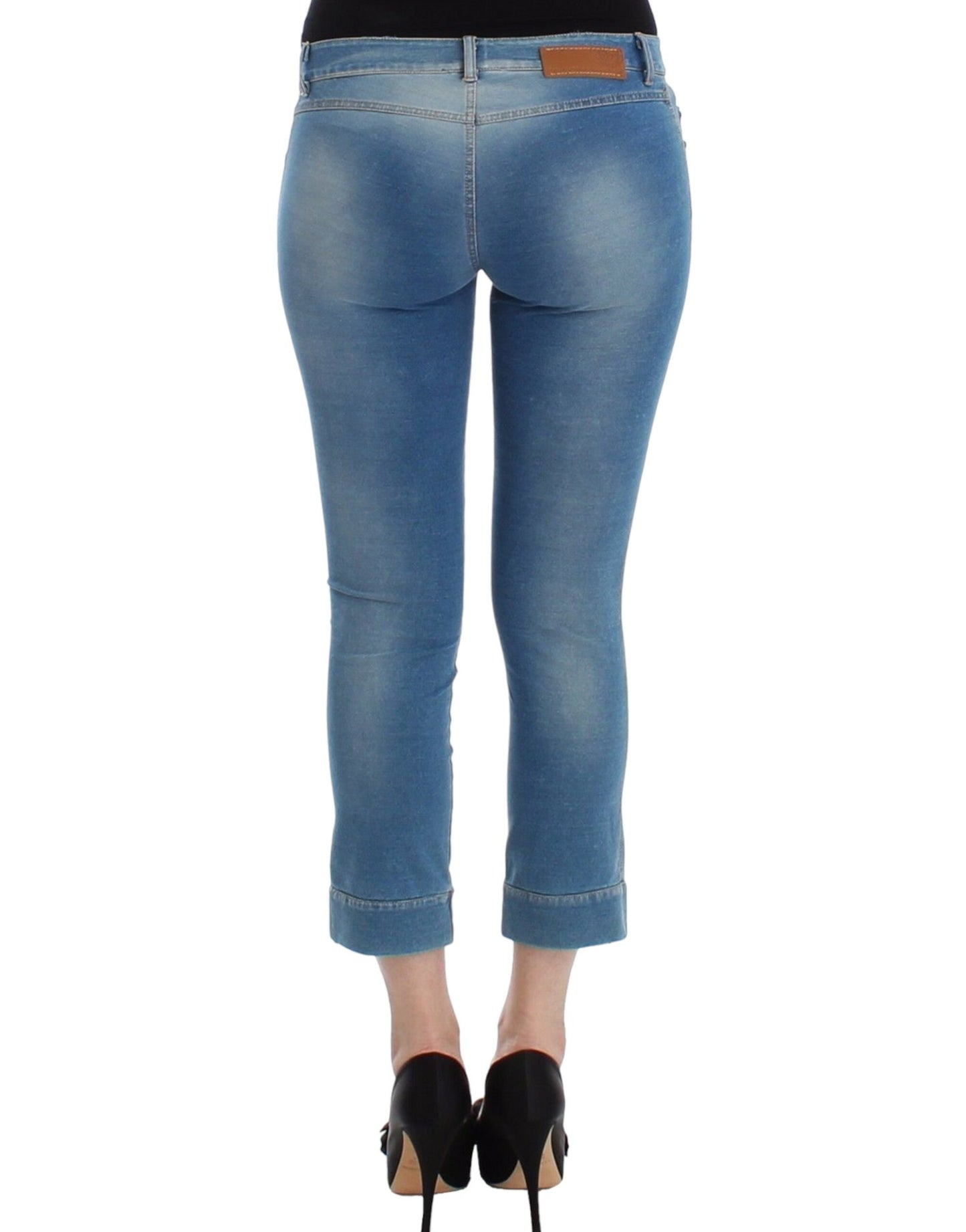 Ermanno Scervino Chic Blue Capri Jeans til elegante somre