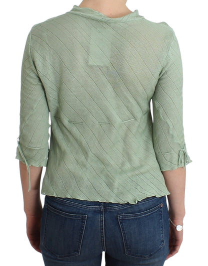 Ermanno Scervino Chic Grøn Strikket Top – Æterisk Elegance