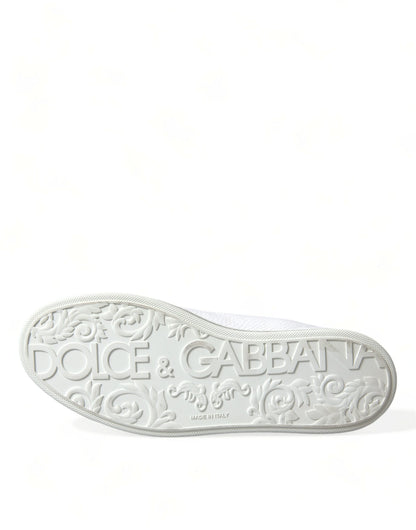Dolce &amp; Gabbana Elegante Hvide Læder High Top Sneakers