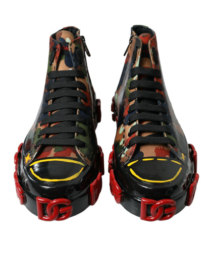 Dolce &amp; Gabbana Chic Flerfarvede High-Top Sneakers