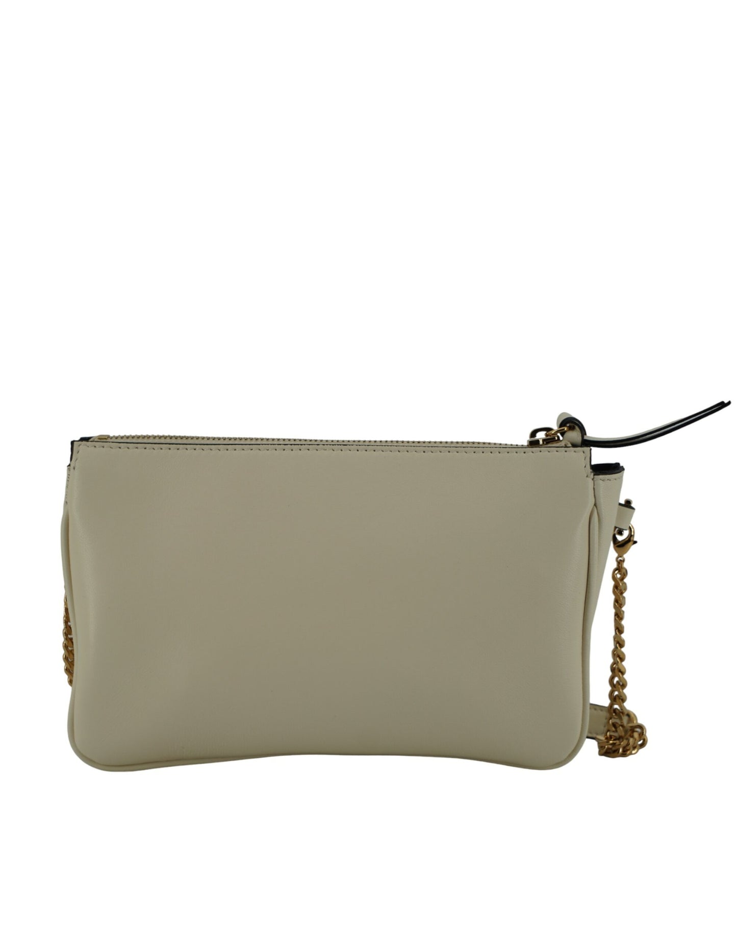 Versace Elegant Crossbody-taske i hvid lammelæder