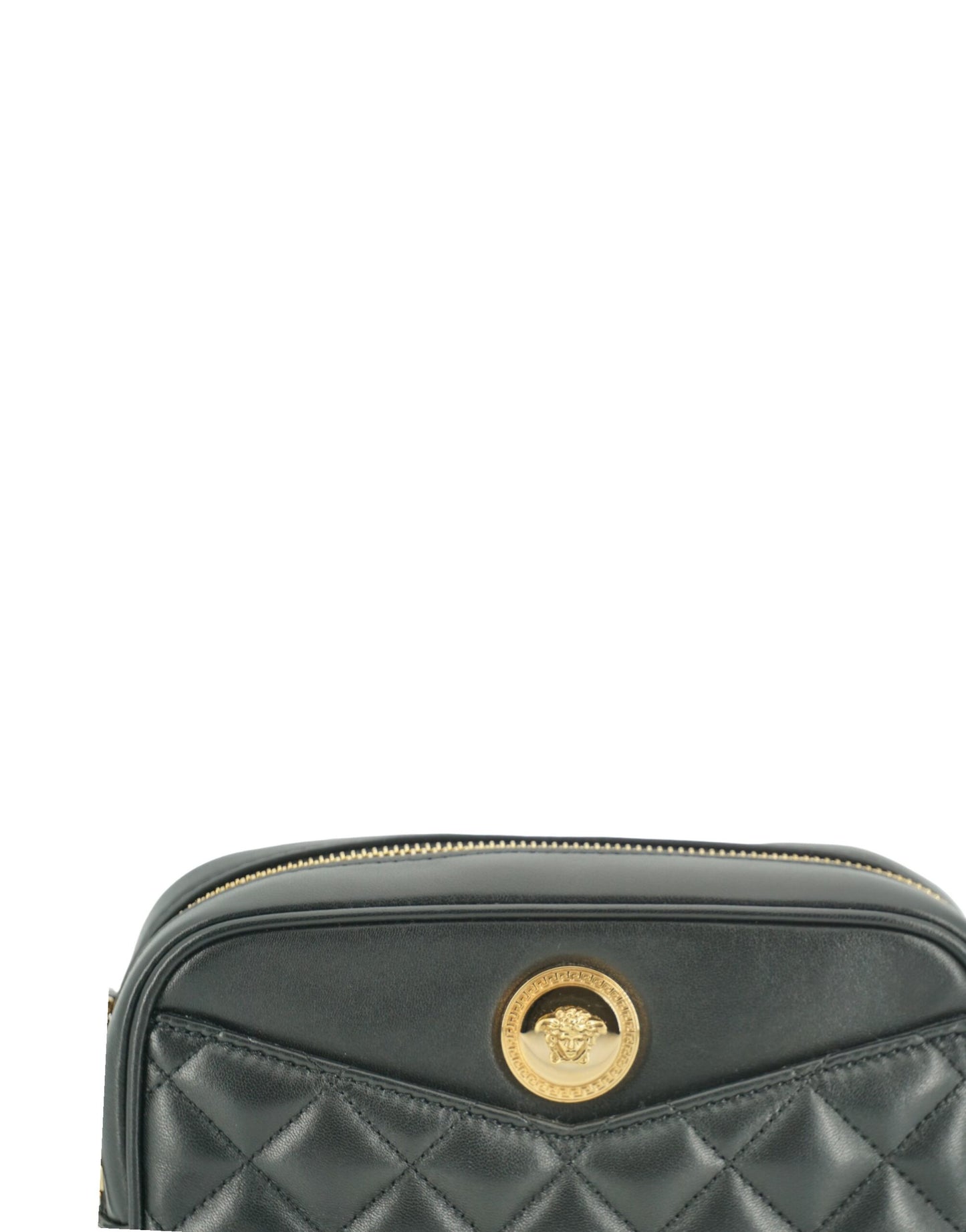 Versace Elegant Small Crossbody-taske i sort læder