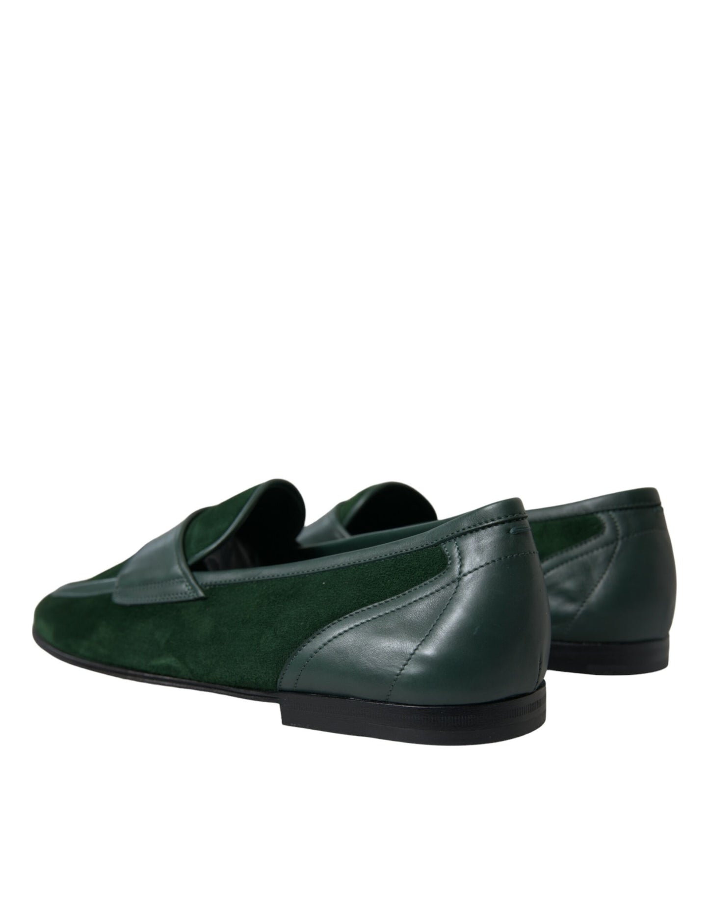 Dolce &amp; Gabbana Emerald Velvet Læder Loafers til mænd