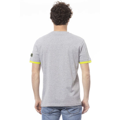 Invicta Gray Cotton Men T-Shirt