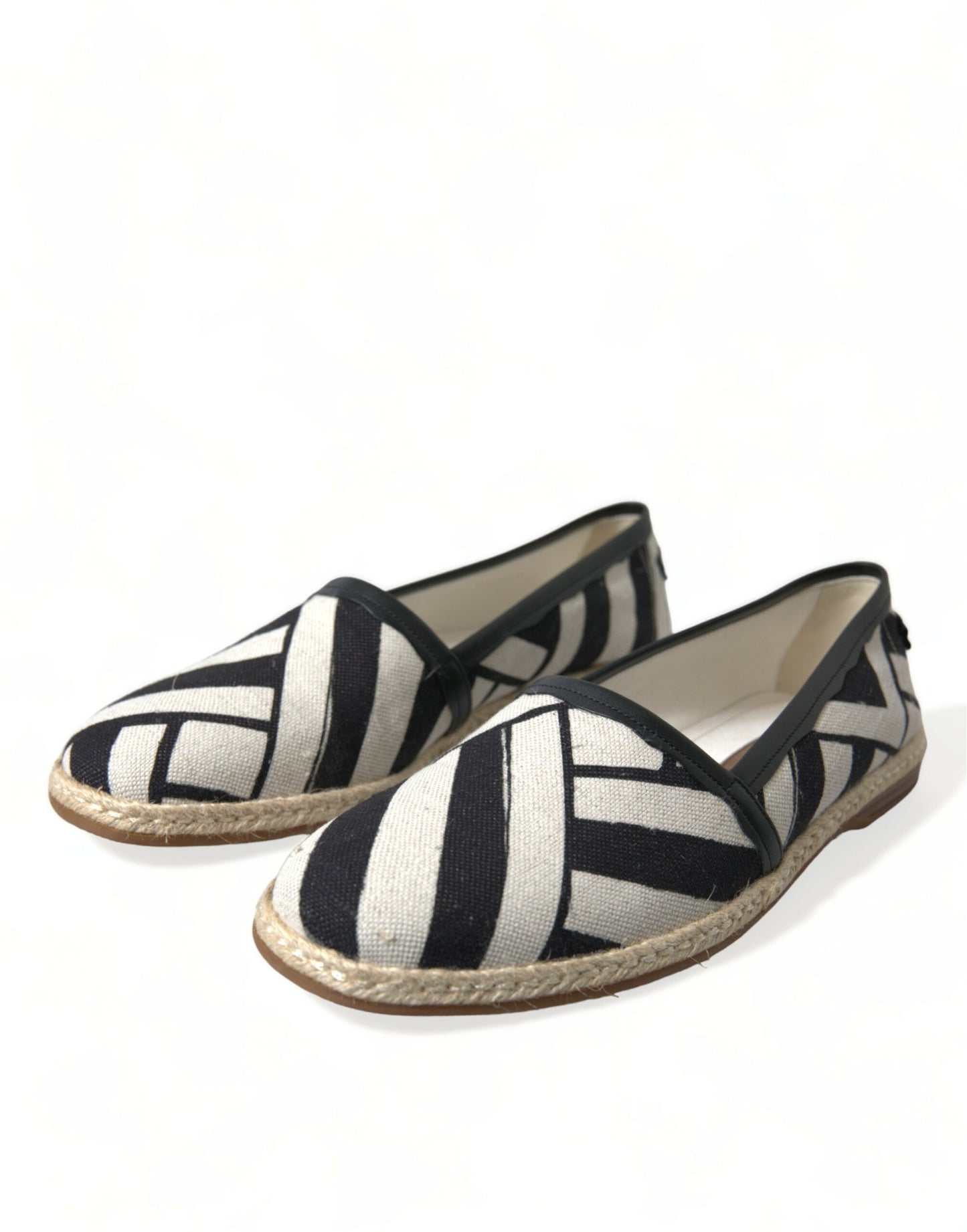 Dolce &amp; Gabbana Chic stribet lærred espadrilles