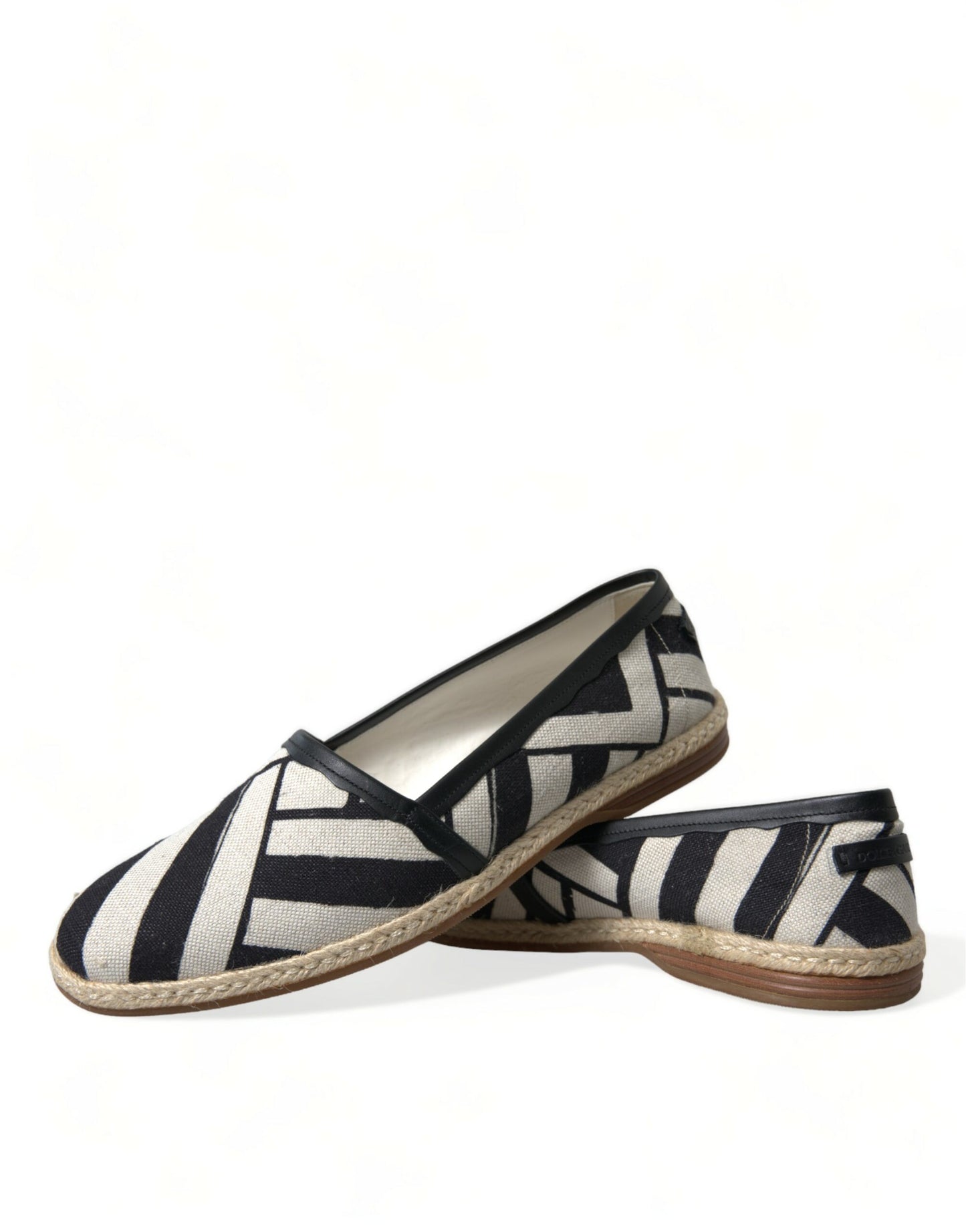 Dolce &amp; Gabbana Chic stribet lærred espadrilles