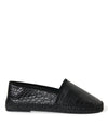 Dolce & Gabbana Exotic Black Læder Espadrilles