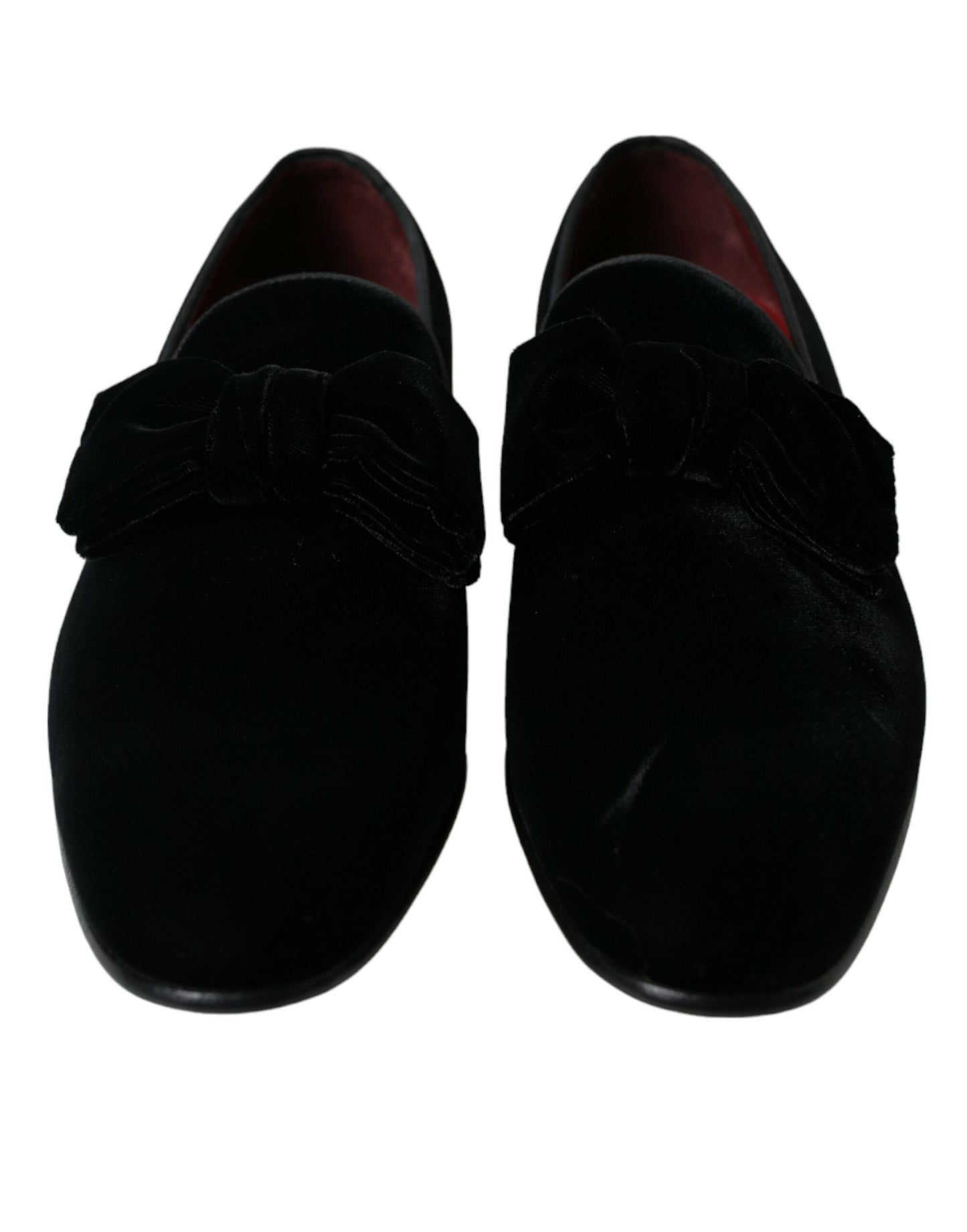 Dolce &amp; Gabbana Elegant Black Velvet Loafers - Luksusfodtøj til mænd