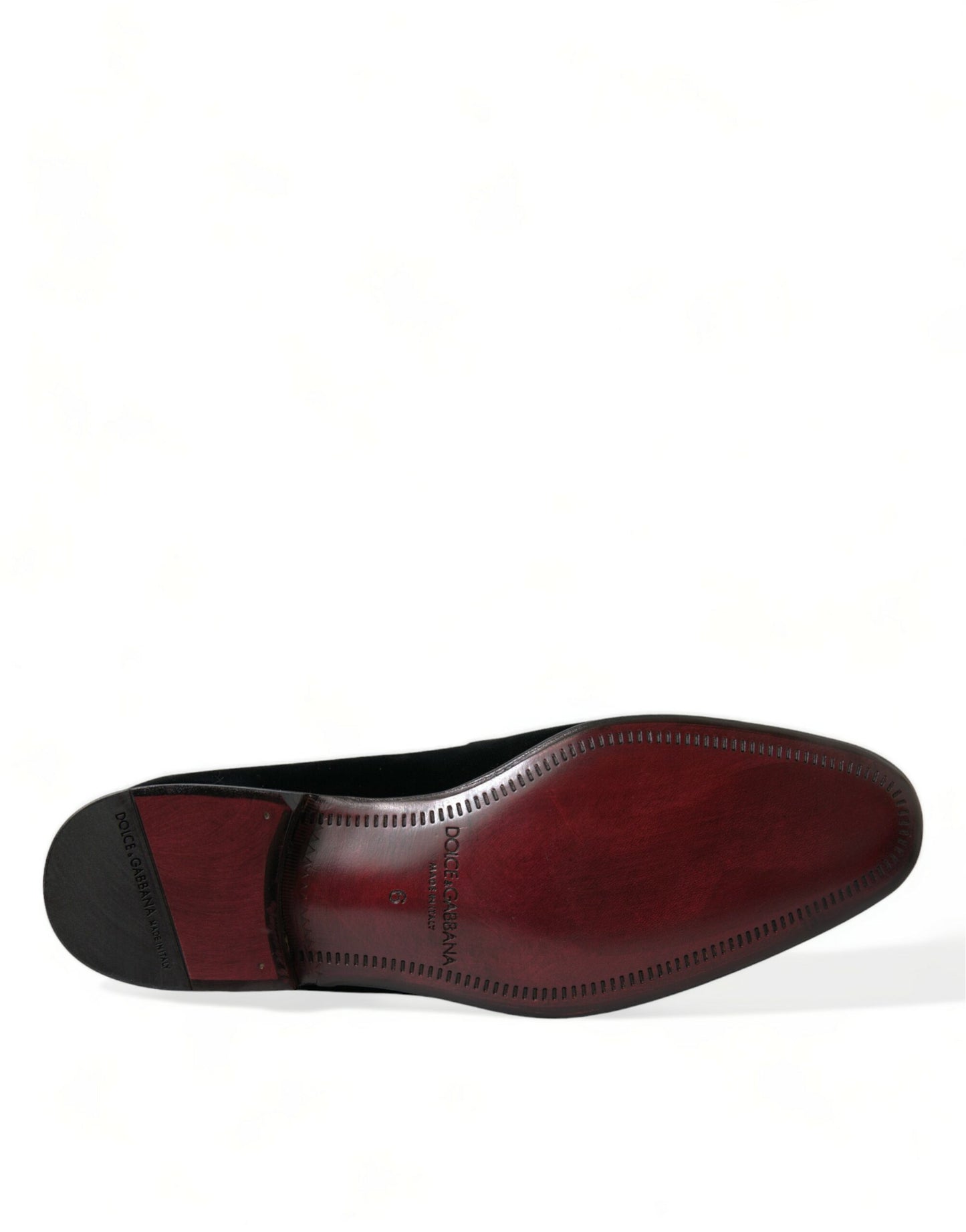 Dolce &amp; Gabbana Elegant Black Velvet Loafers - Luksusfodtøj til mænd