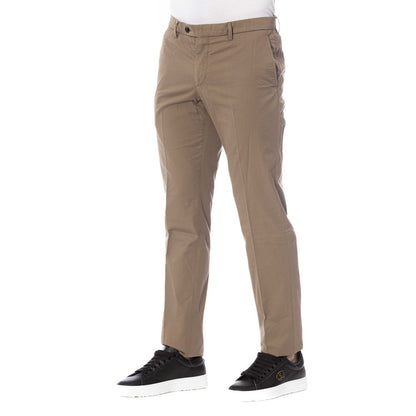 Trussardi Brown Cotton Men Trouser