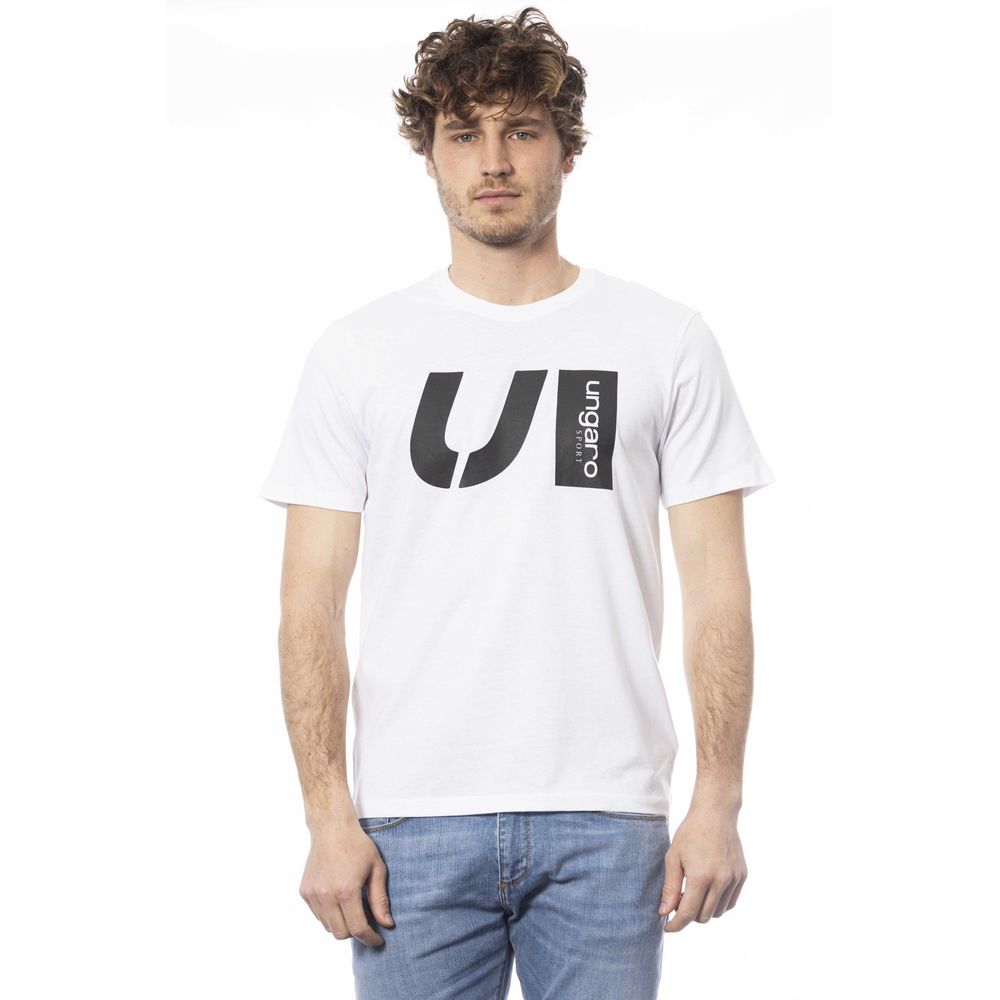Ungaro Sport Hvid Bomuld Herre T-shirt