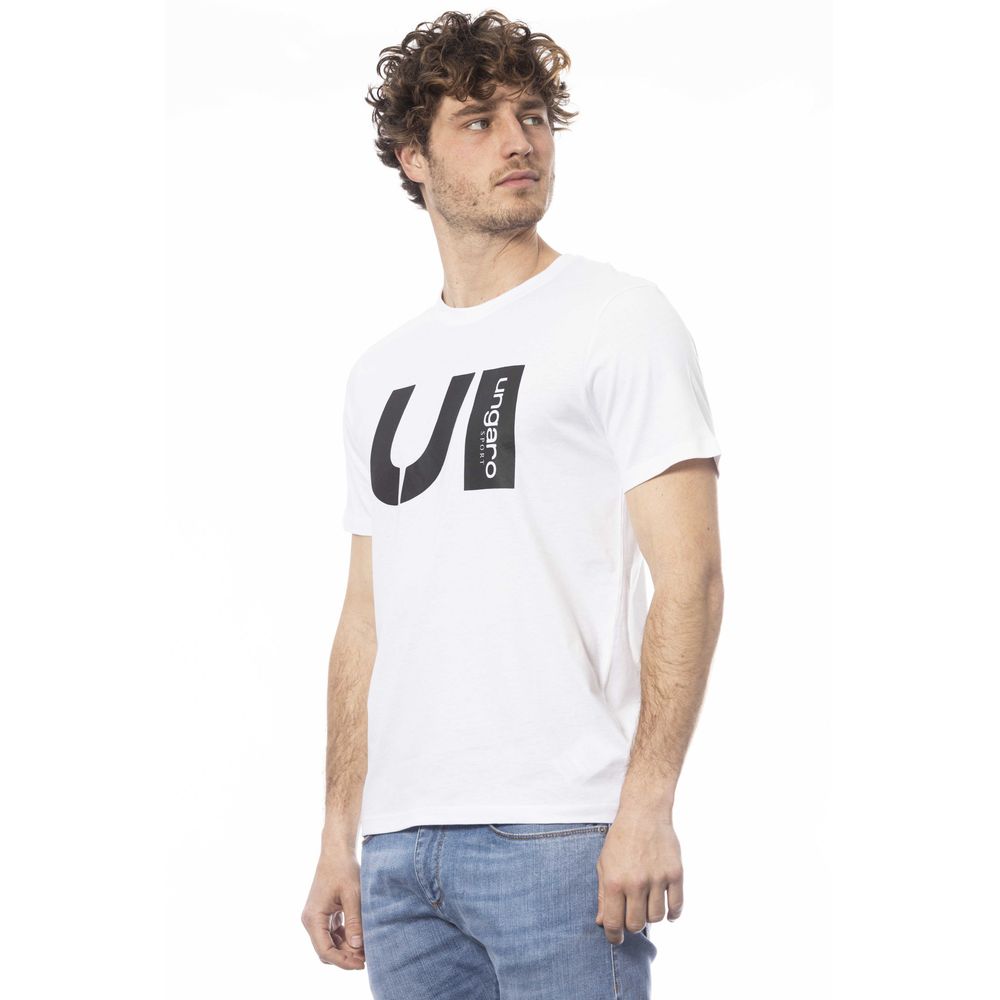 Ungaro Sport Hvid Bomuld Herre T-shirt