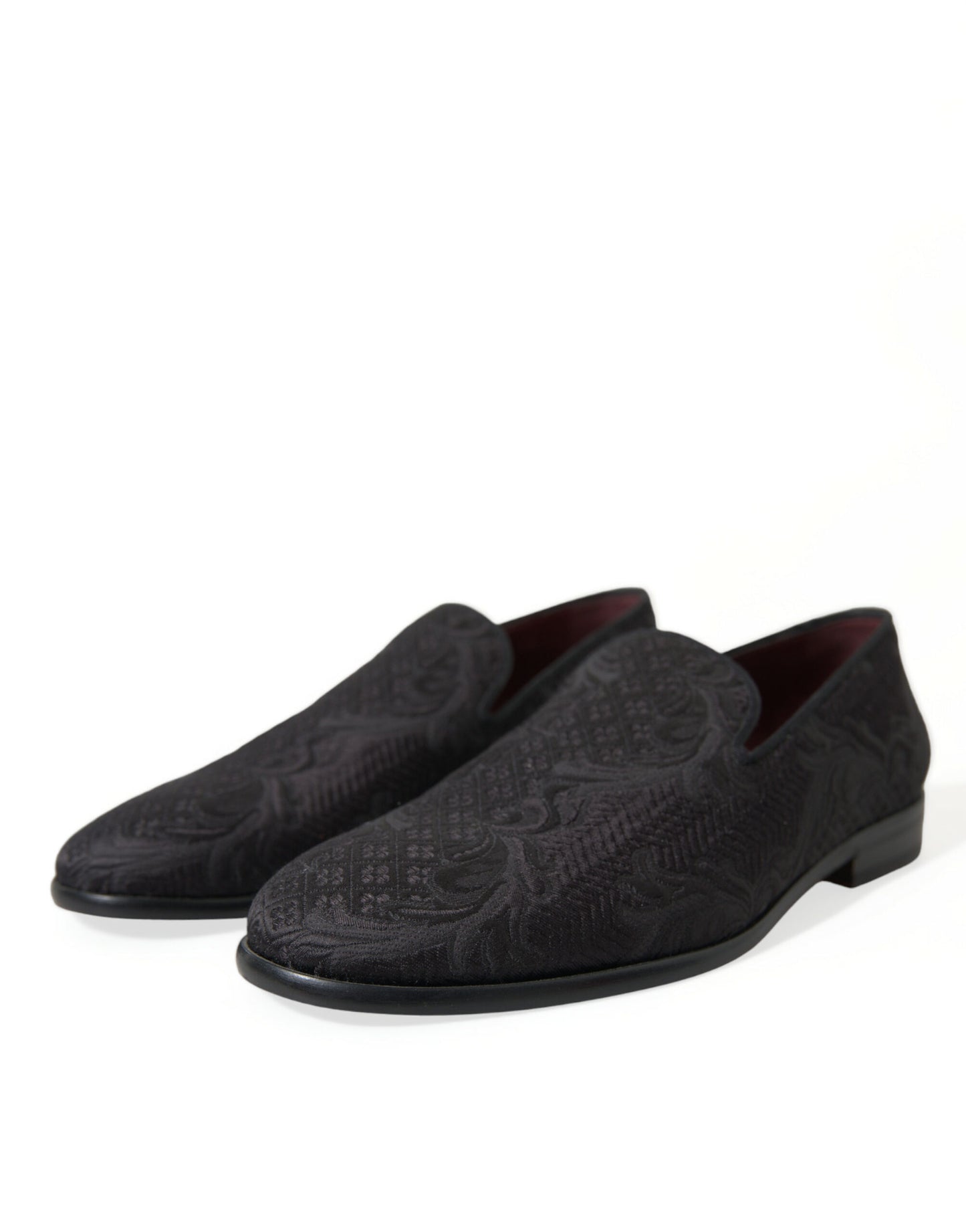 Dolce &amp; Gabbana Elegant Sort Brocade Kjole Loafers