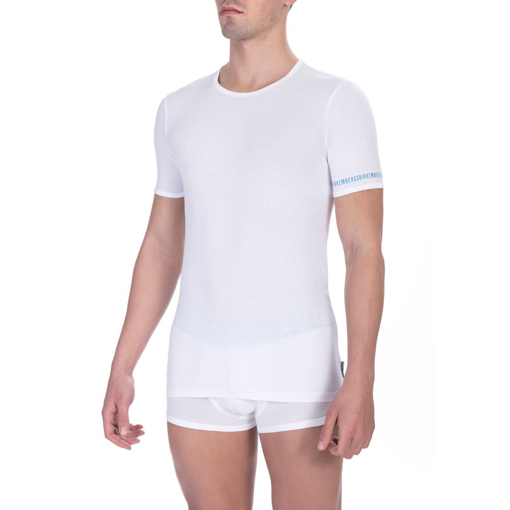 Bikkembergs White Cotton Men's T-Shirt