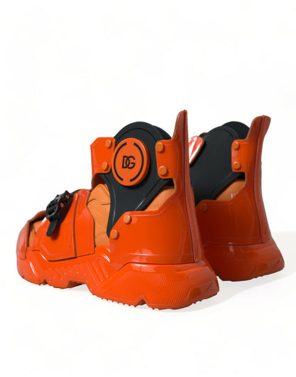 Dolce &amp; Gabbana Orange Breezy High-Top Sneakers Charm