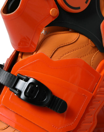Dolce &amp; Gabbana Orange Breezy High-Top Sneakers Charm