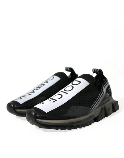 Dolce &amp; Gabbana Elegante Sorte &amp; Hvide Sorrento Sneakers