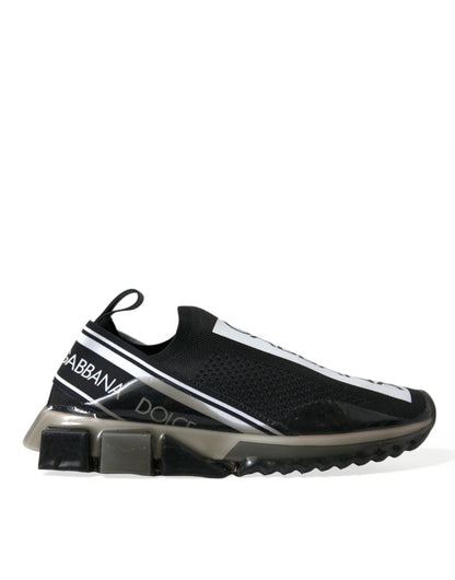 Dolce &amp; Gabbana Elegante Sorte &amp; Hvide Sorrento Sneakers