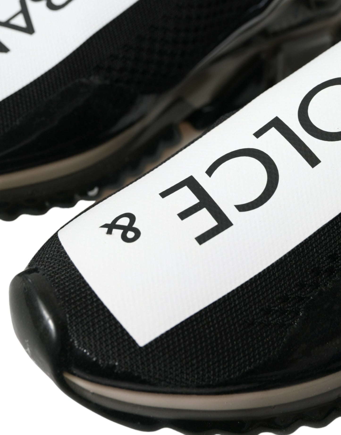Dolce &amp; Gabbana Elegante Sorte &amp; Hvide Sorrento Sneakers